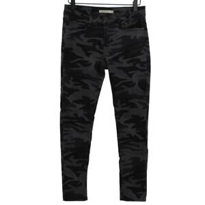 Levi's Womens Sz 26 Black Gray Camo 711 Skinny Pants Skinny Pants Button Front